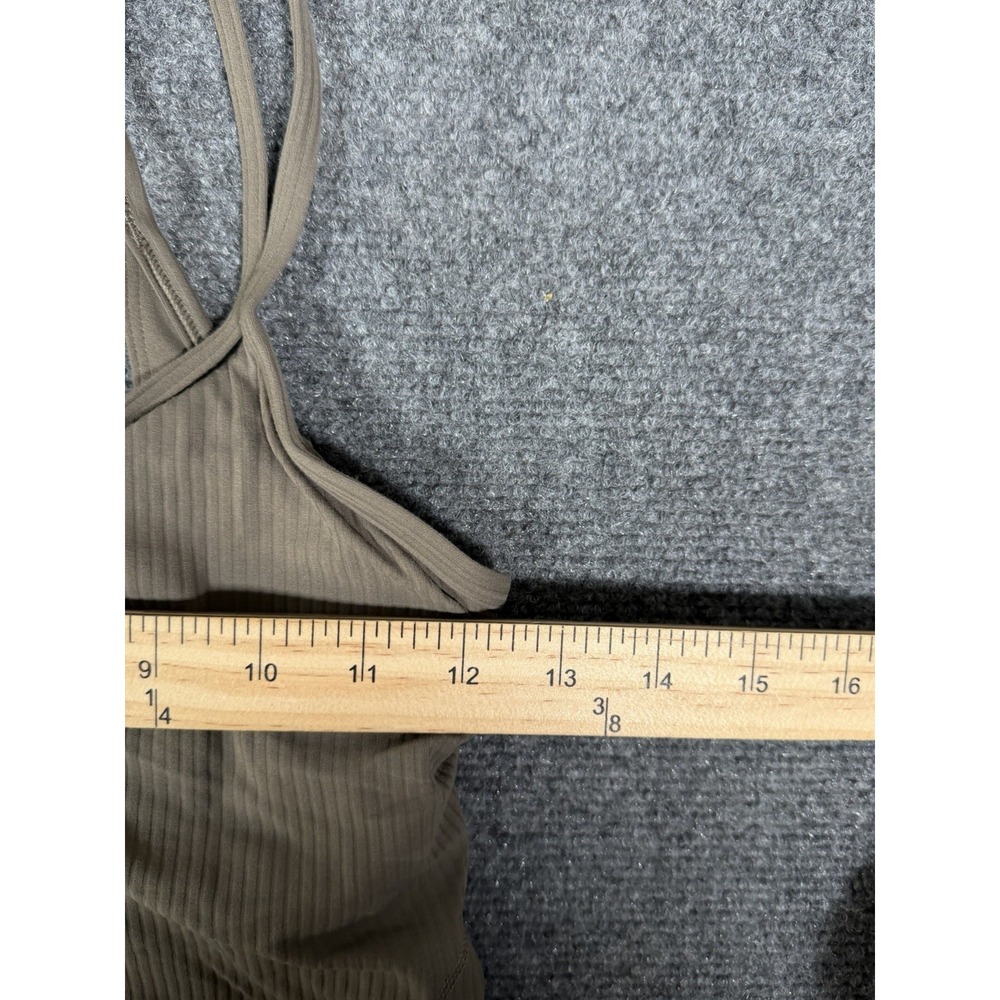 Lululemon Tank Top Womens 2 Nomad Brown Align Ribbed Strappy Cropped Athletic - Picture 8 of 16